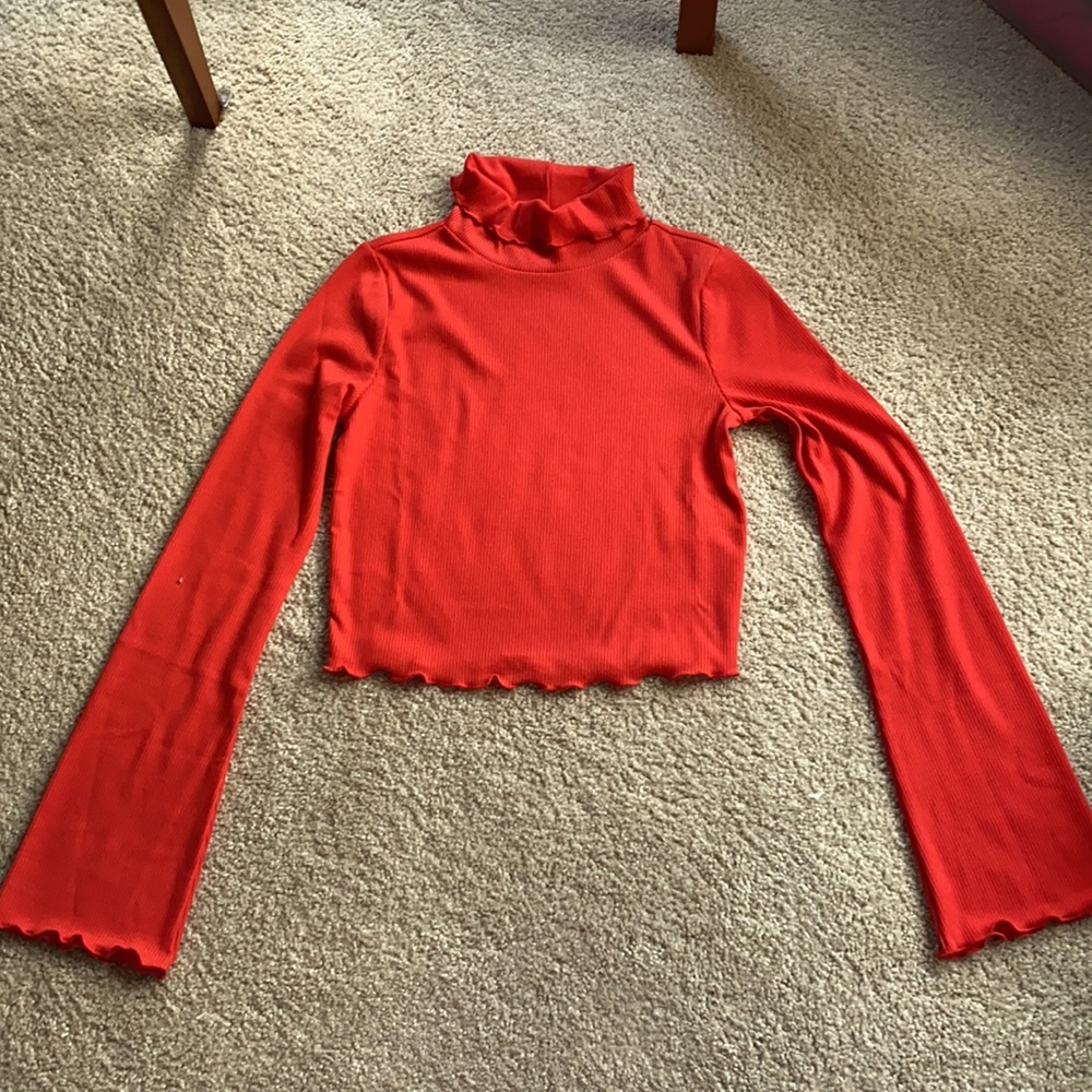 UO Madison Cropped Turtleneck Top